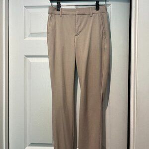 khaki tapered trousers